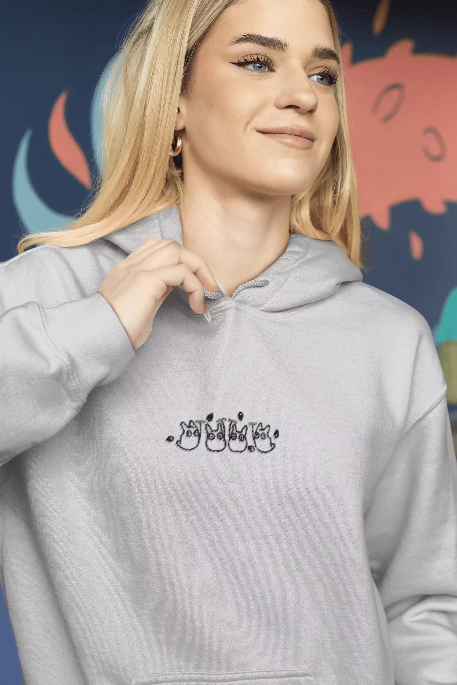 Totoro blanc — Hoodie