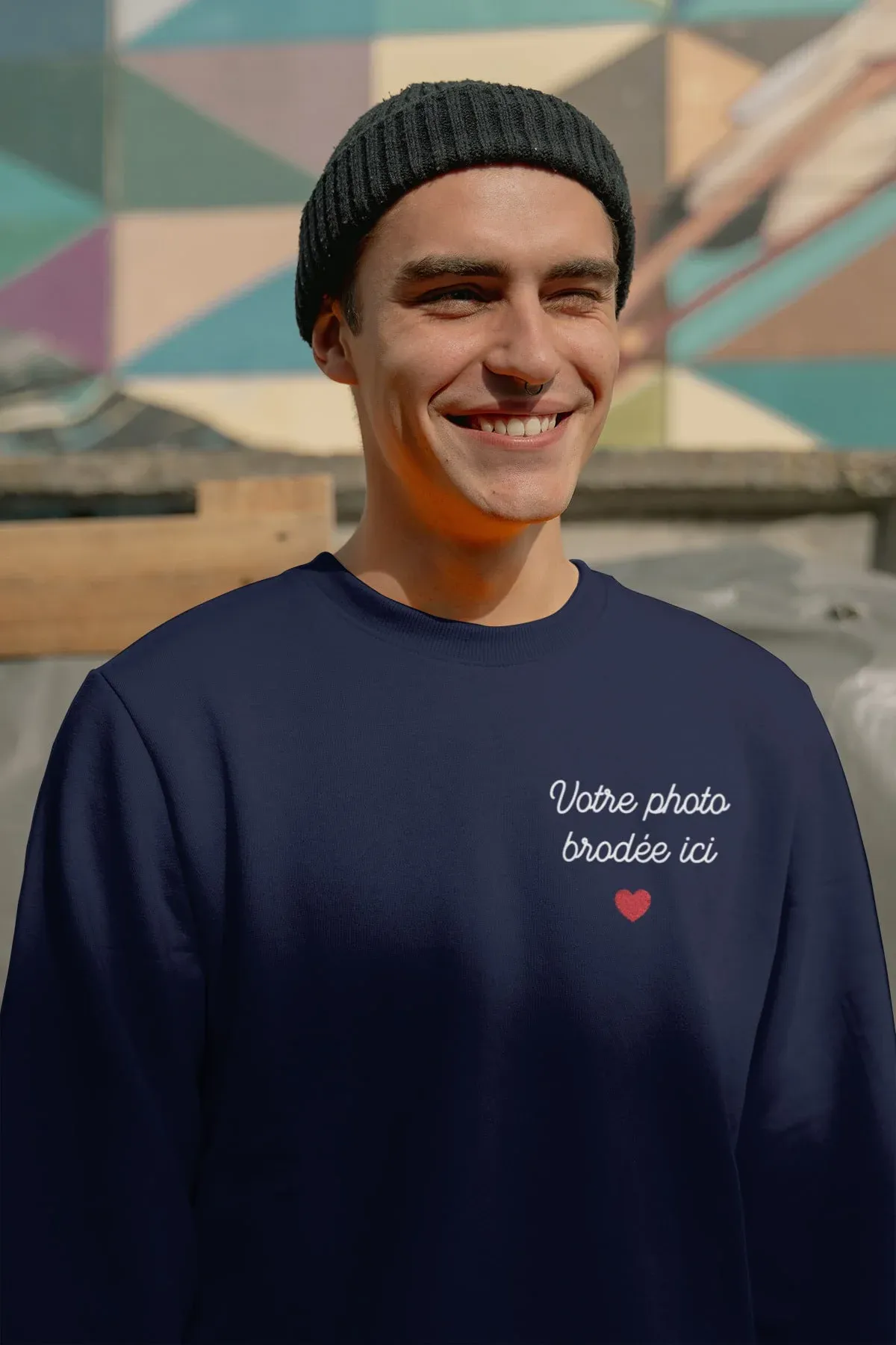 Sweatshirt personnalisé — Bleu marine