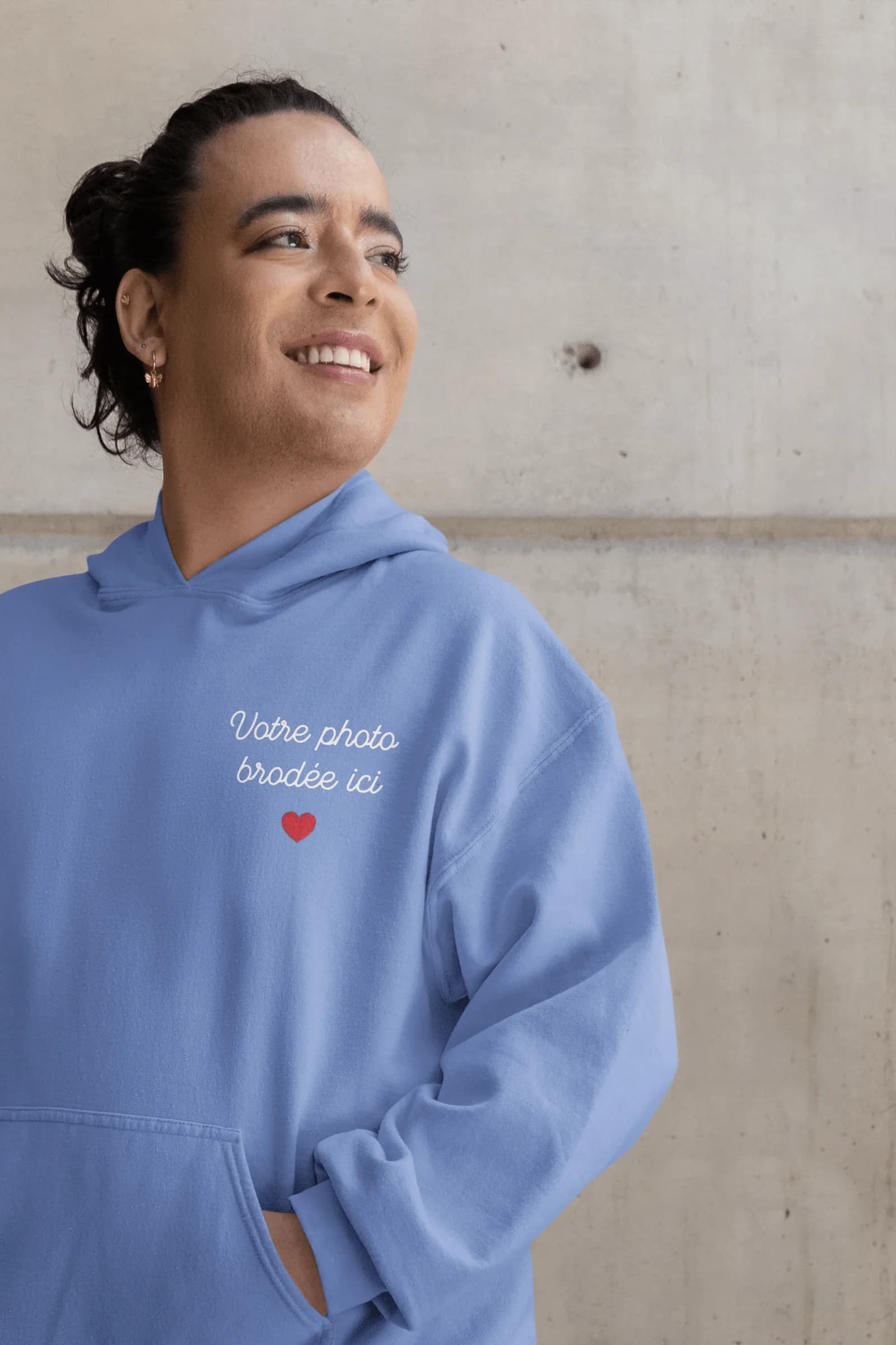 Hoodie personnalisé — Baby blue