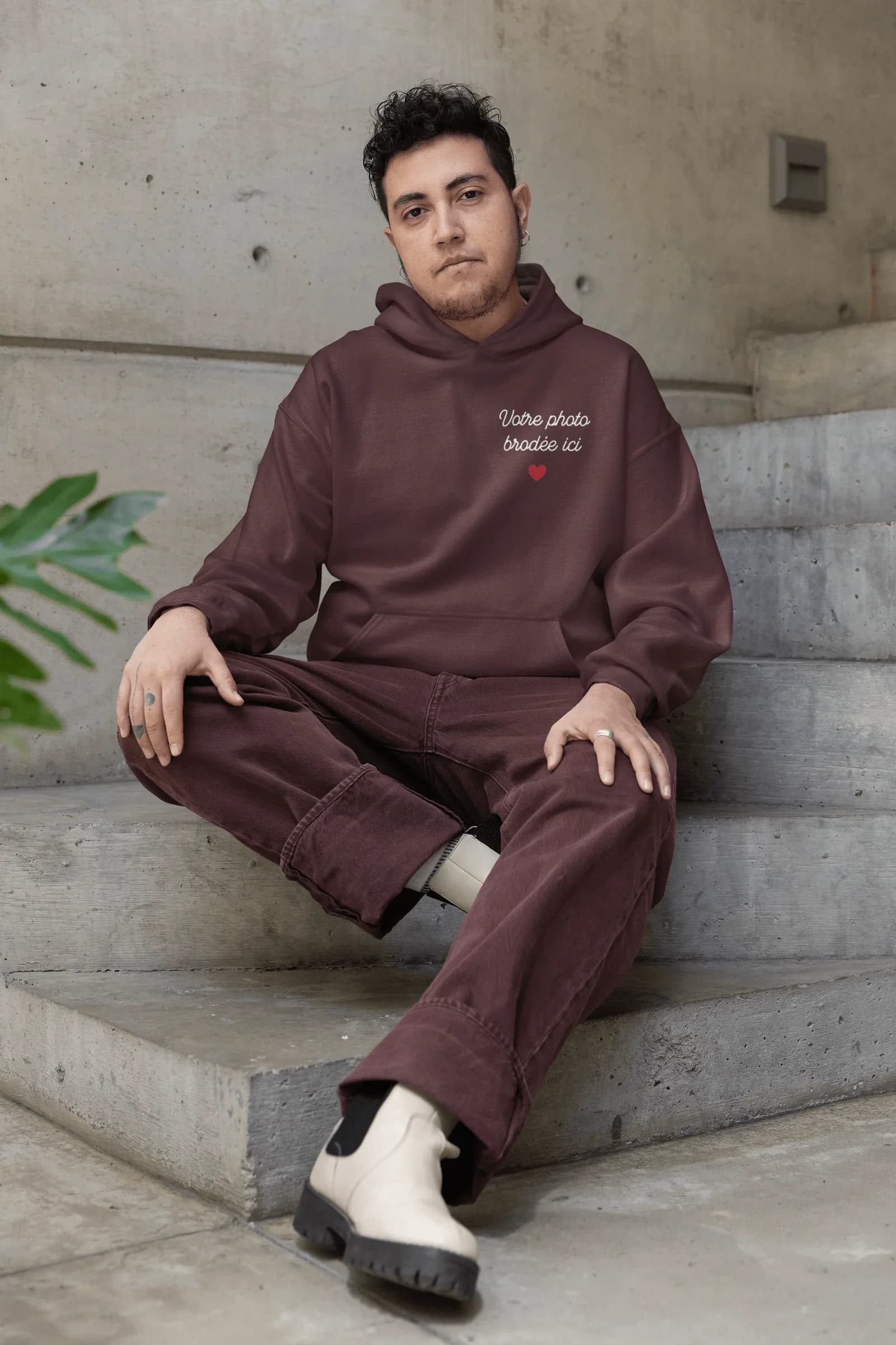 Hoodie personnalisé — Marron