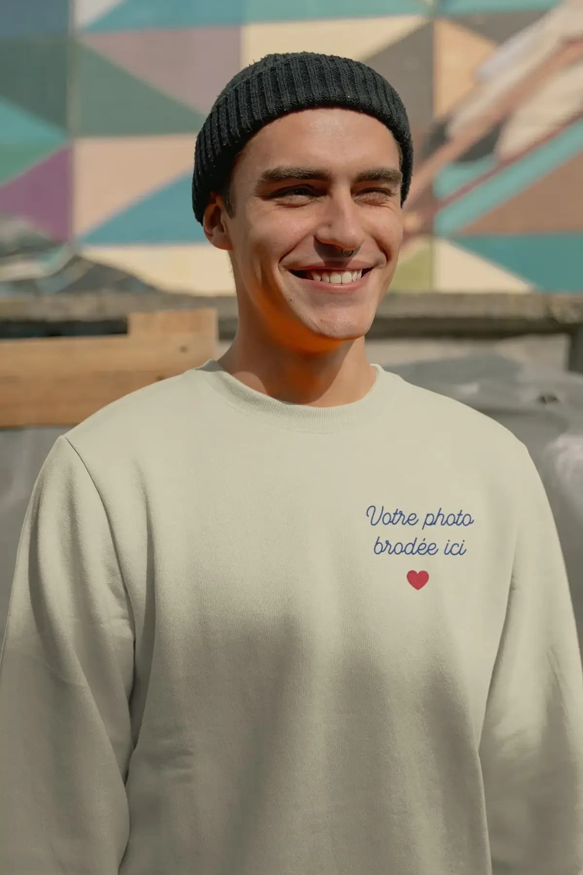 Sweatshirt personnalisé — Beige