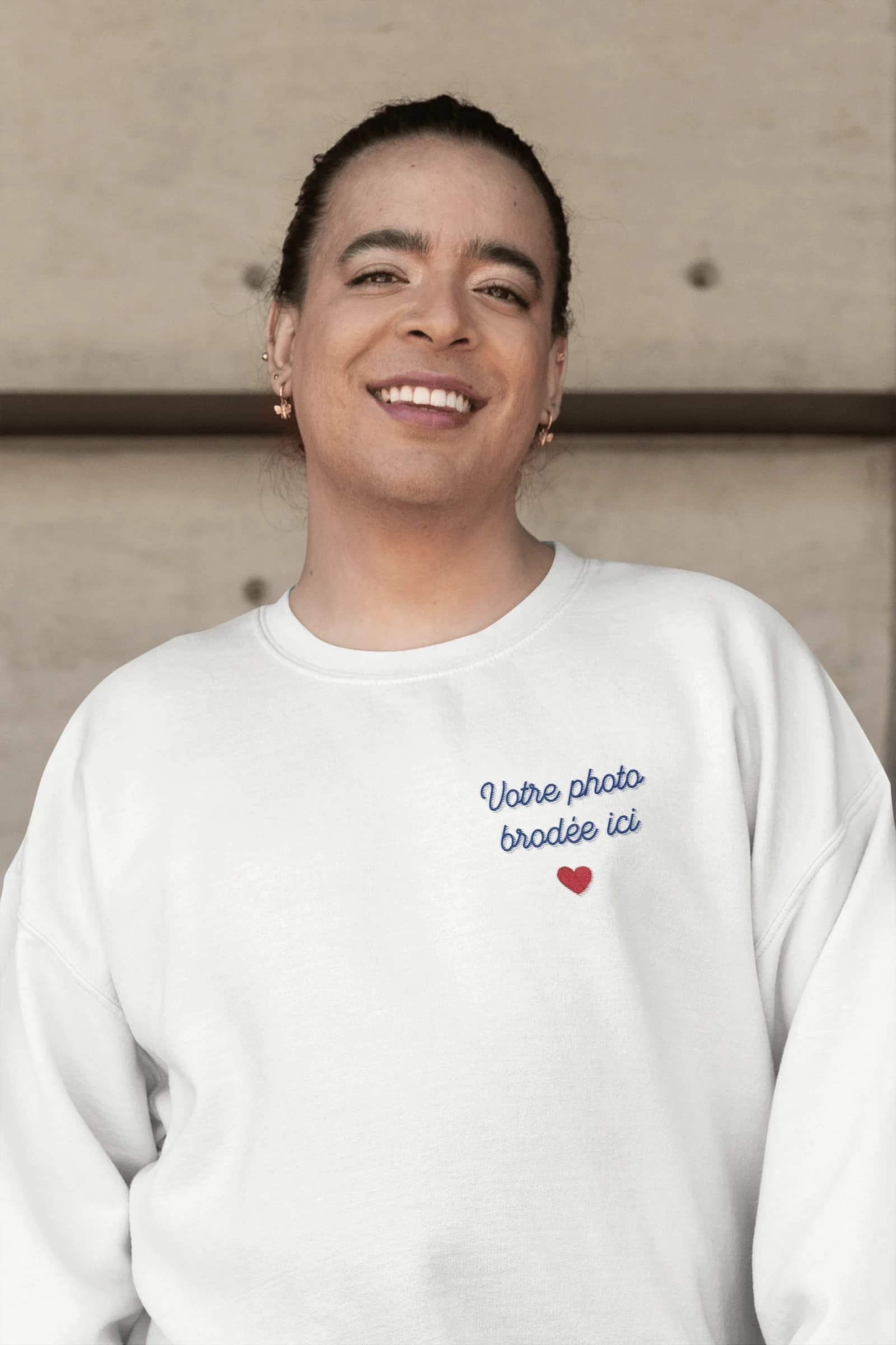 Sweatshirt personnalisé — Blanc