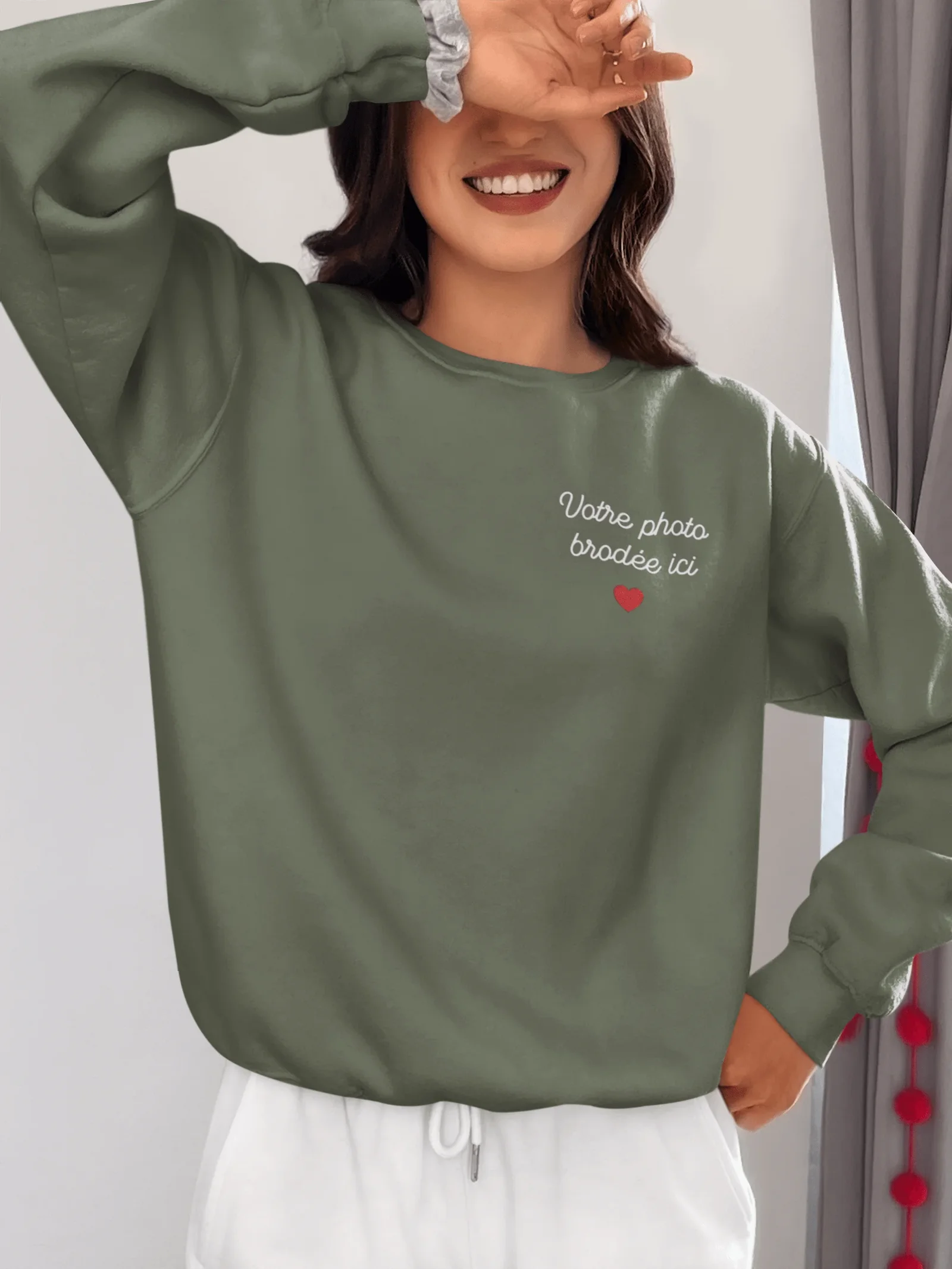 Sweatshirt personnalisé — Kaki