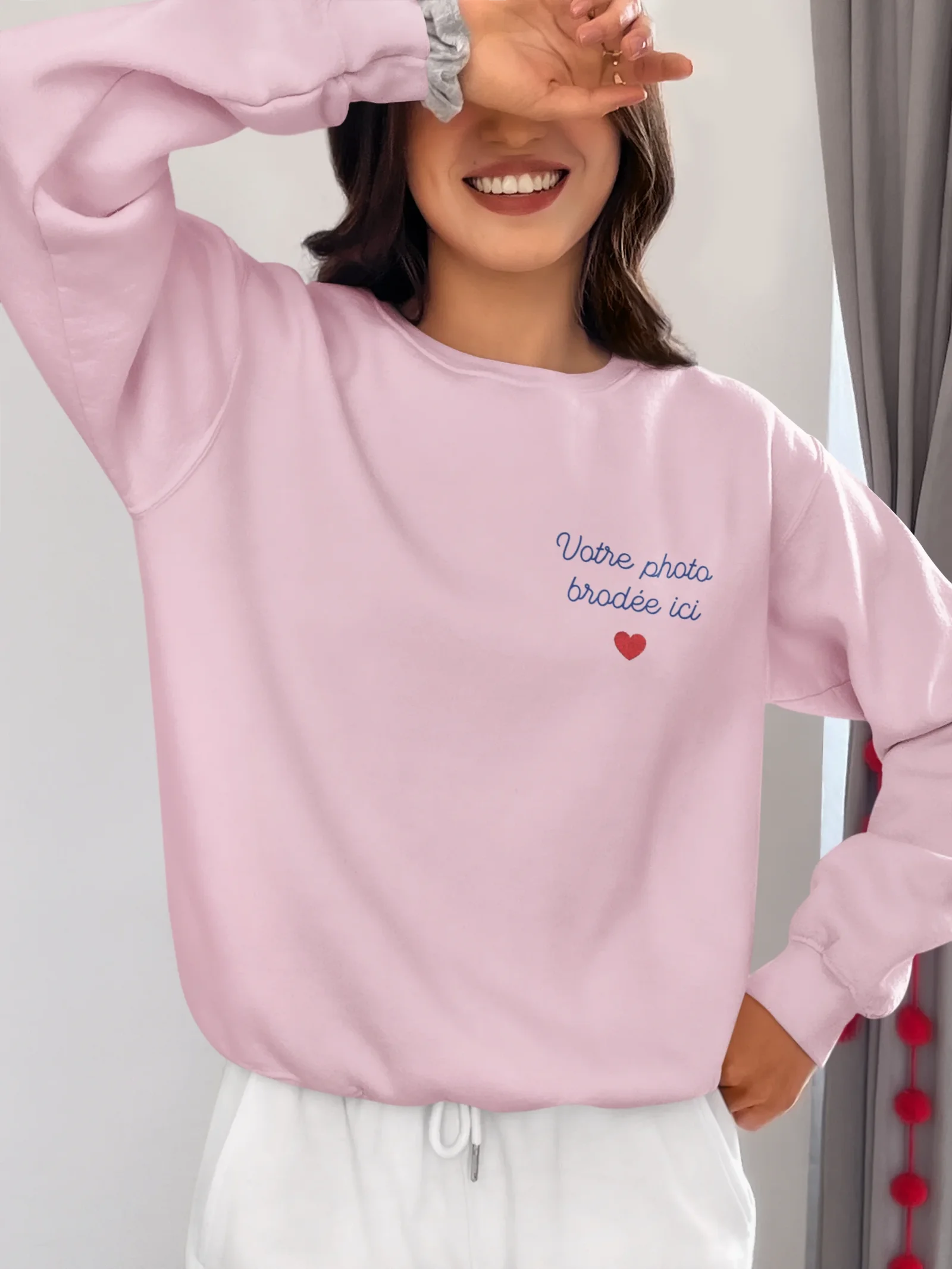 Sweatshirt personnalisé — Rose