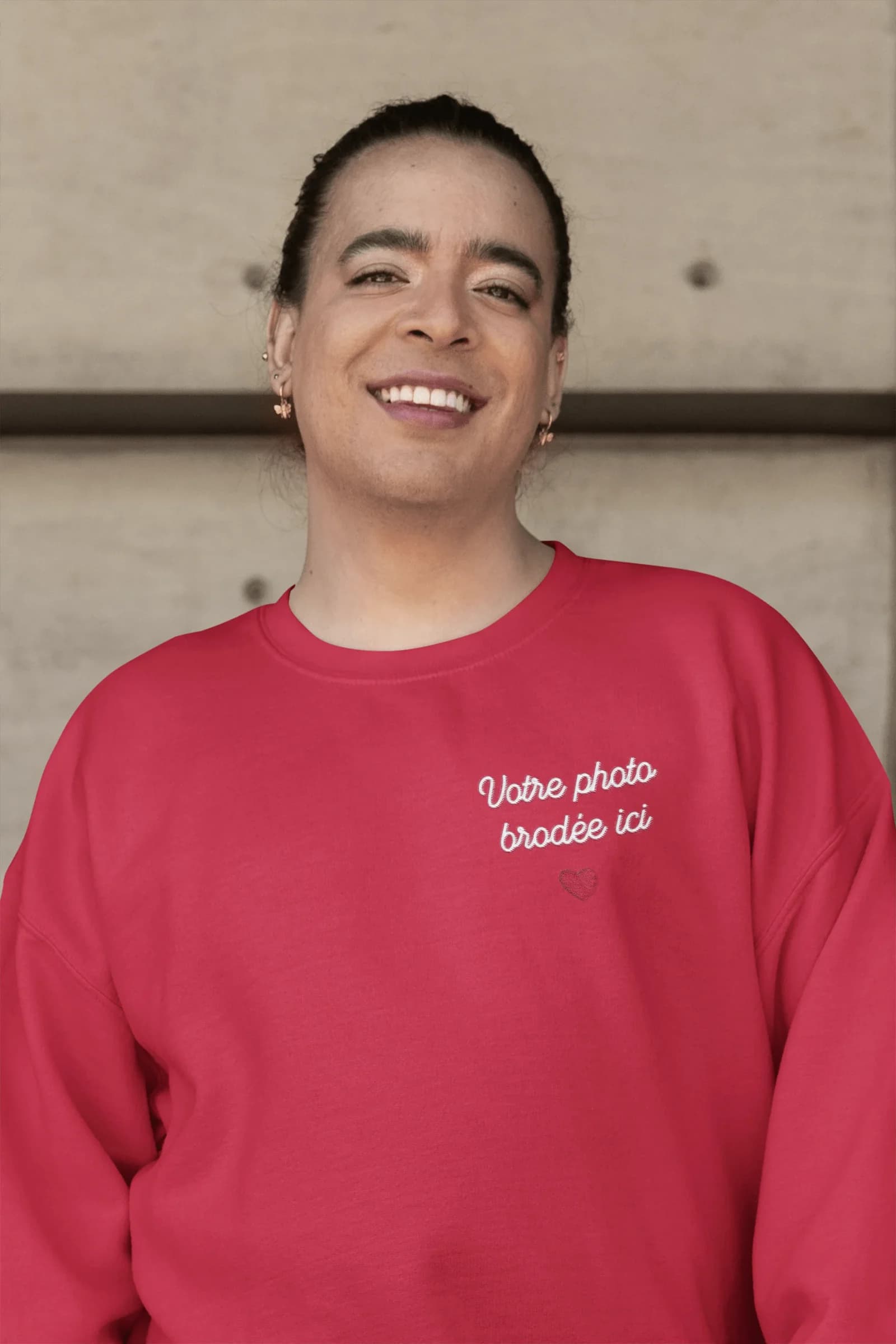 Sweatshirt personnalisé — Rouge